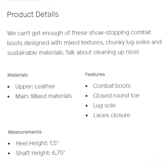 ⭐🆕 Leather ALDO tan beige leather combat boots - Picture 11 of 11